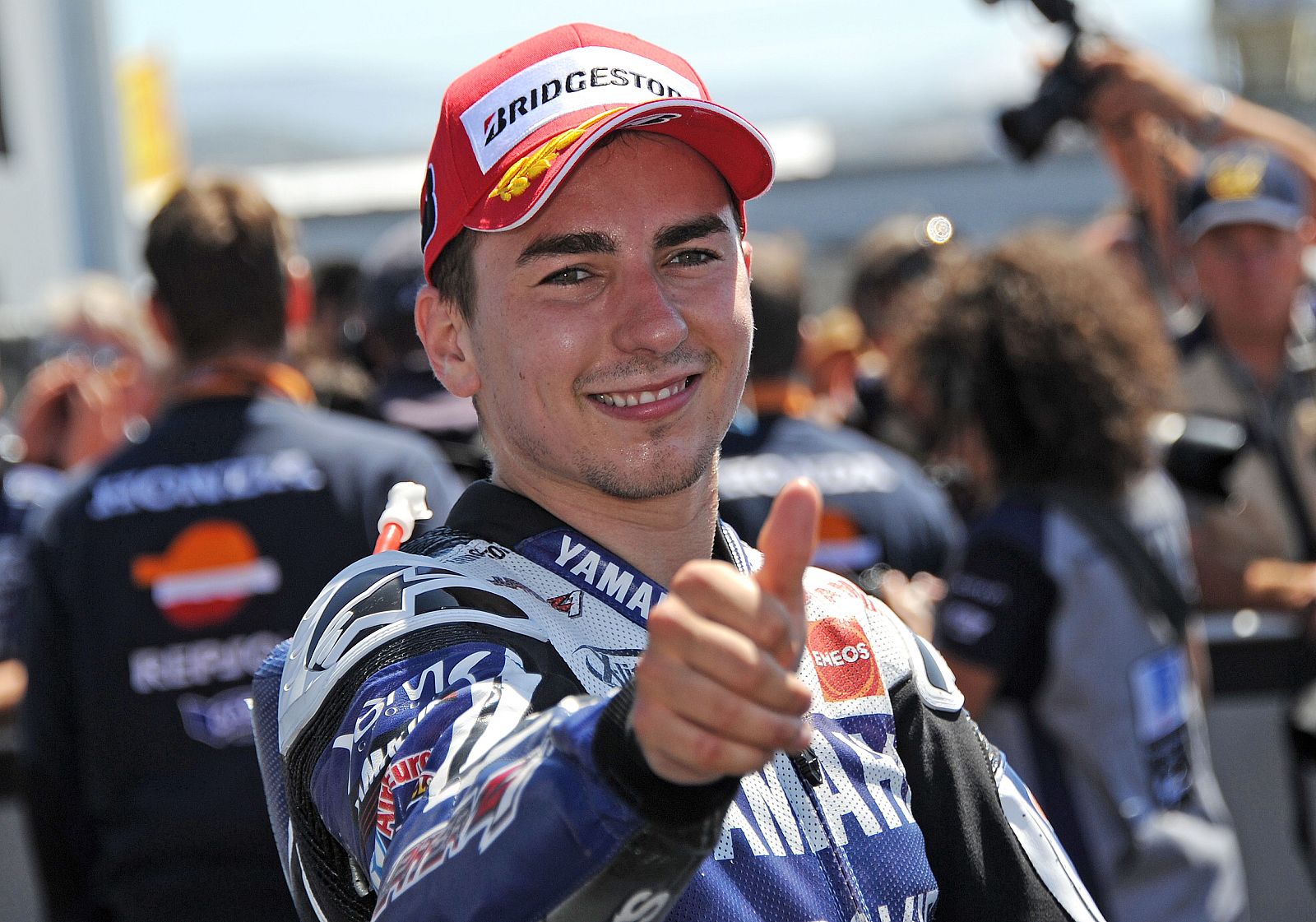 El piloto español de Yamaha, Jorge Lorenzo, en el circuito de Laguna Seca (Estados Unidos)