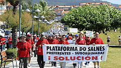 Miles de afectados por las preferentes de Novagalicia se manifiestan en Sanxenxo