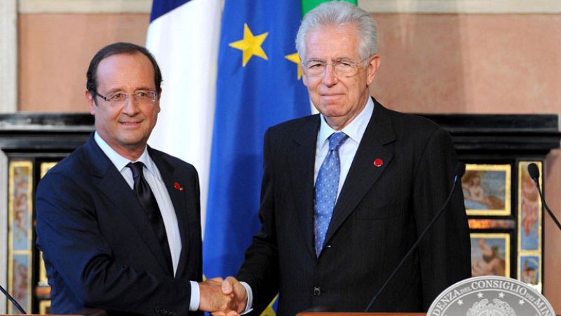 Monti y Hollande piden que la UE reconozca los esfuerzos de cada país para salir de la crisis 