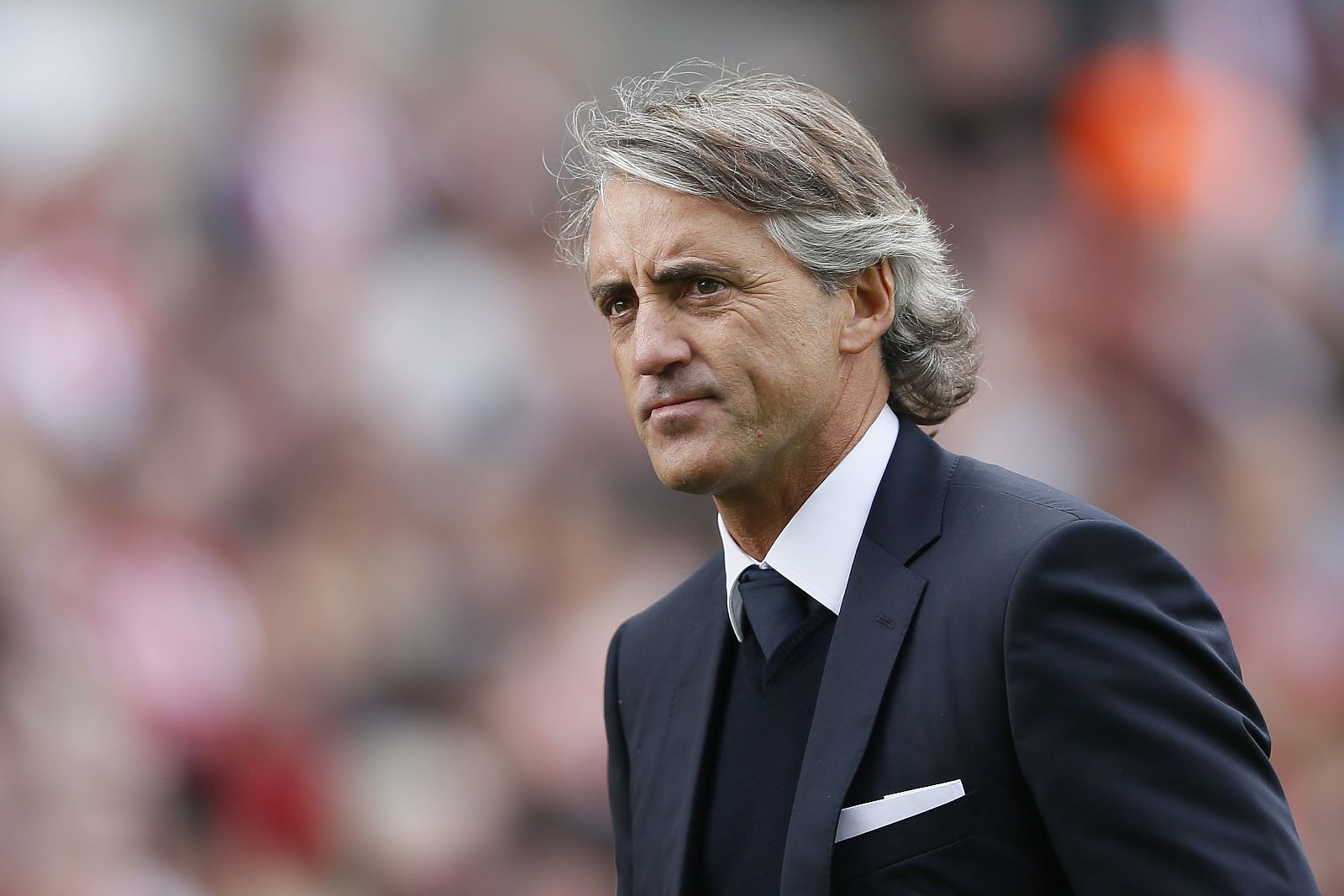 Roberto Mancini, entrenador del Manchester City, se enfrenta al Real Madrid