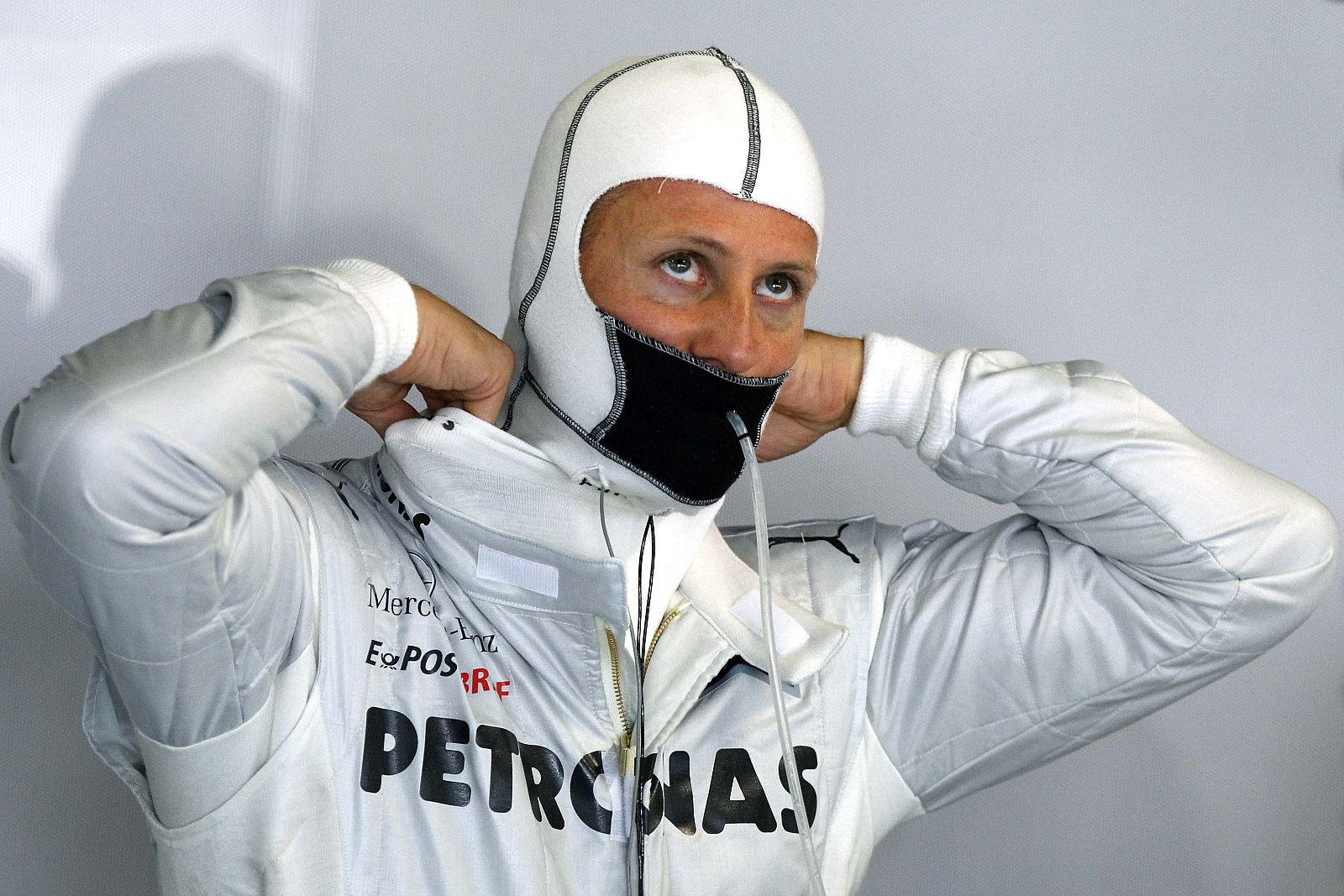 Michael Schumacher, piloto de Mercedes, en el GP de Monza