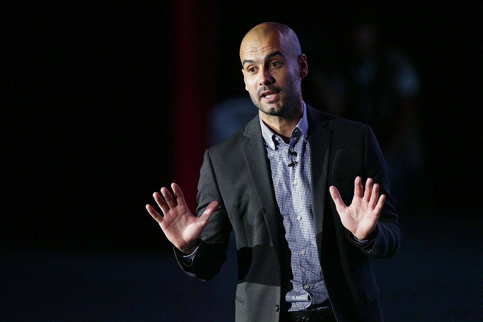 El exentrenador del FC Barcelona, Josep Guardiola, durante el foro "México Siglo XXI" en Ciudad de México.
