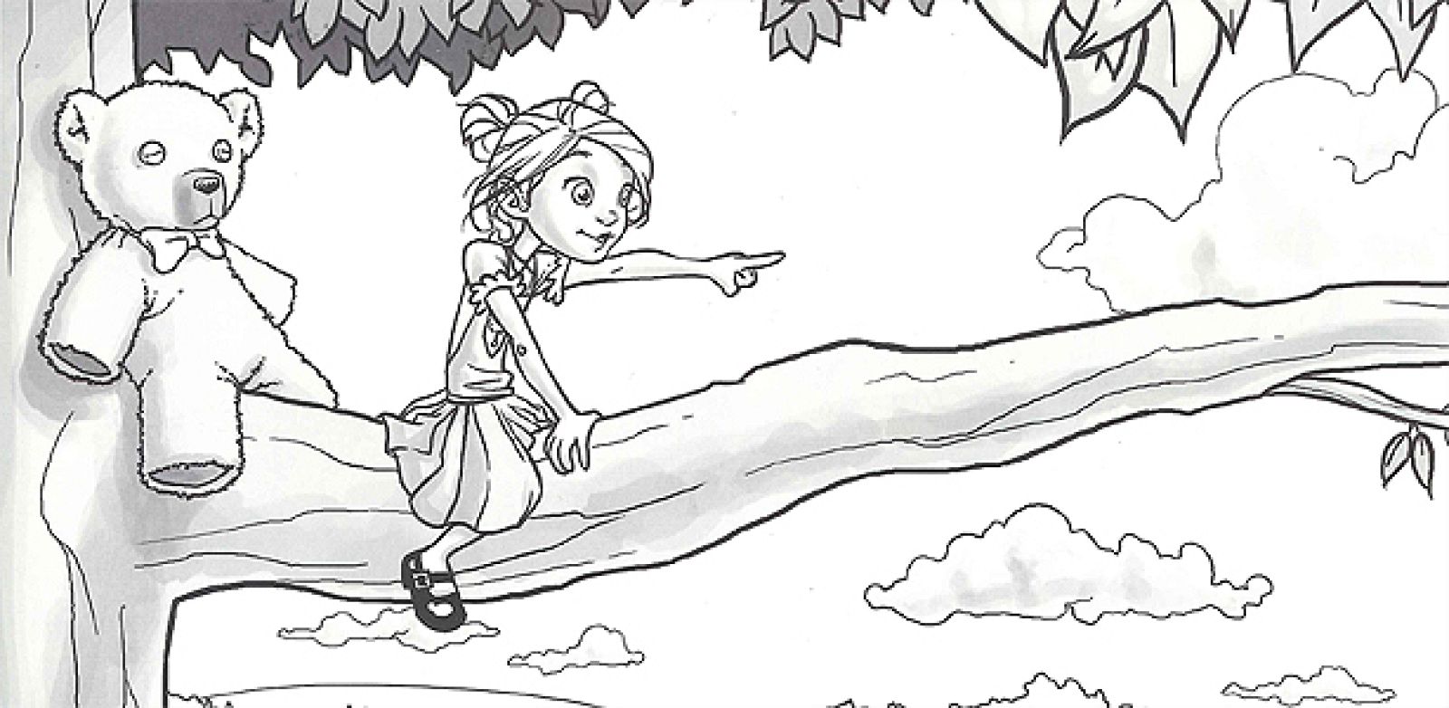 Fragmento de una ilustración de 'Las aventuras de la Princesa y el señor Fu: la cosa de debajo de la cama