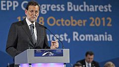 Rajoy y Merkel se reúnen en Bucarest pero no abordan el posible rescate a España