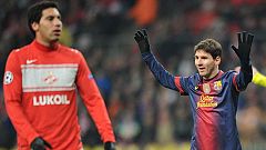 El Barcelona toma Moscú y pisa los octavos (0-3)