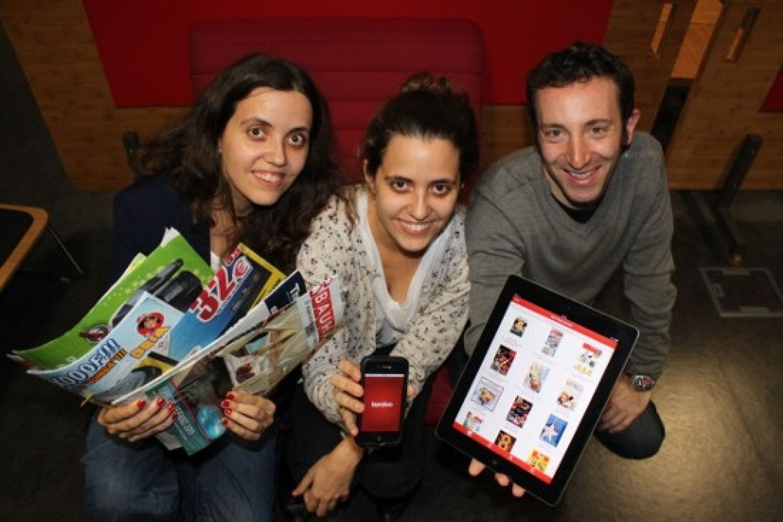 Eva, María y Jonathan, fundadores de Tiendeo.com
