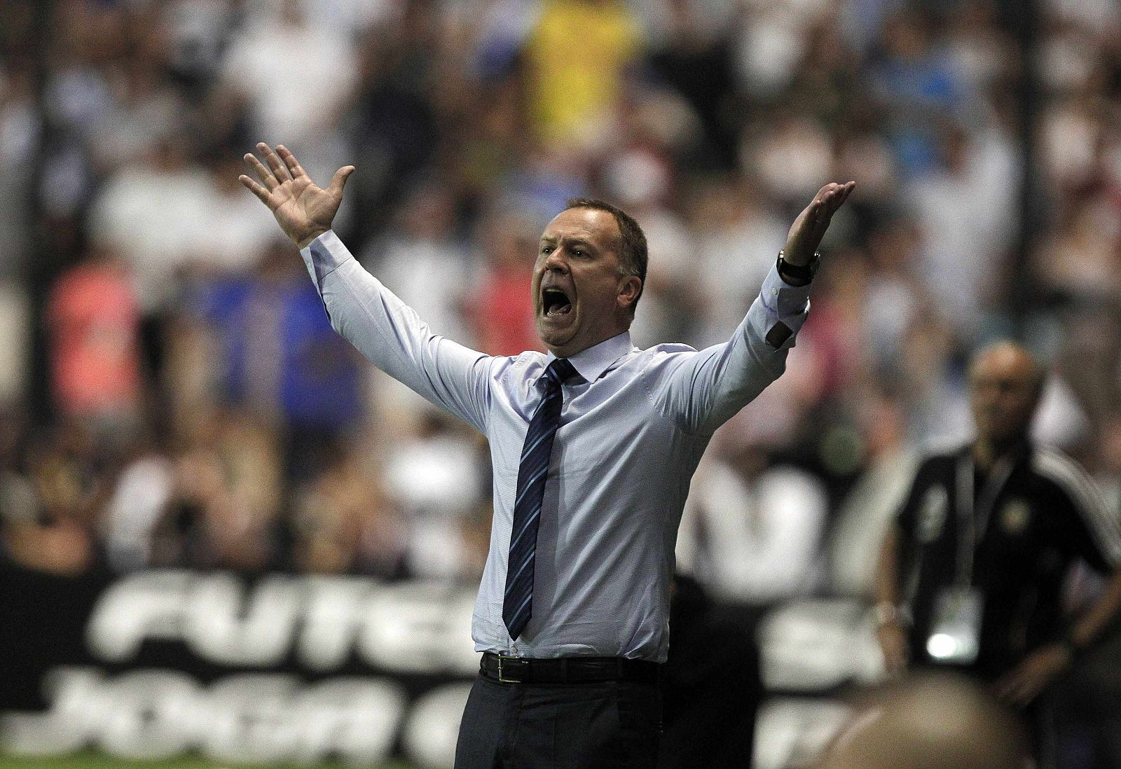 Brazil's national soccer team head coach Mano Menezes gestures during their Clasico de Las Americas international friendly soccer match against Argentina in Buenos Aires