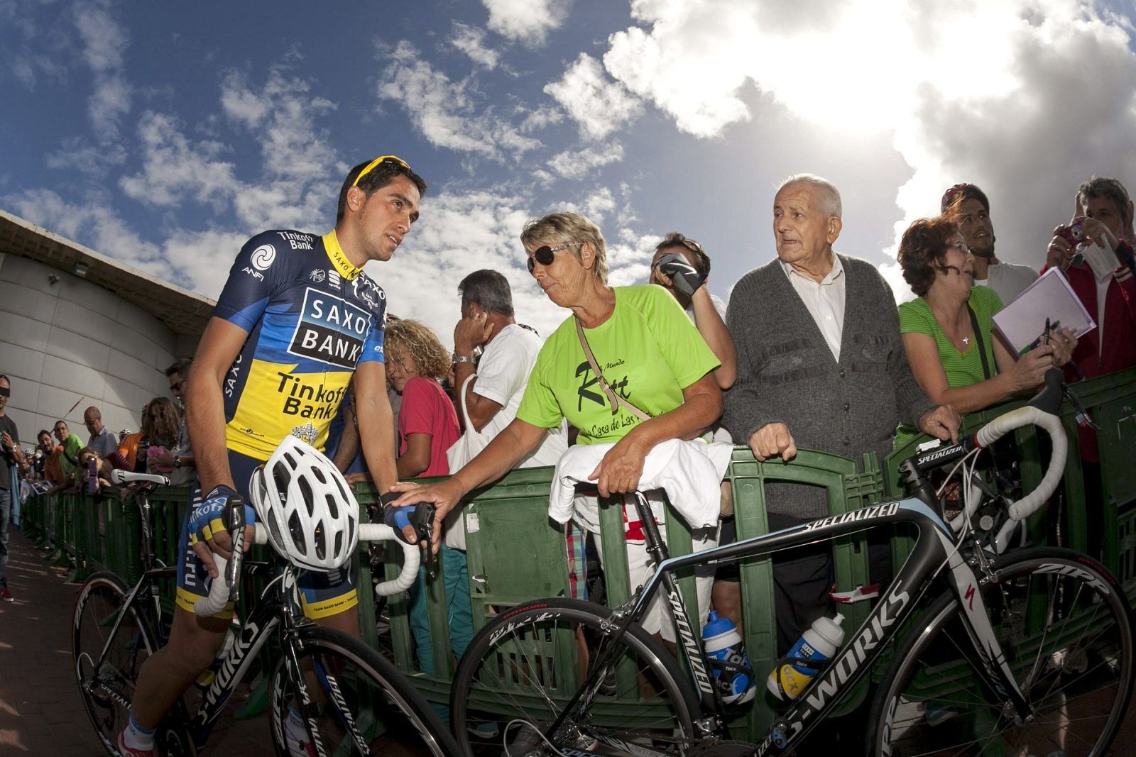 Imagen del ciclista Alberto Contador durante su pretemporada en Canarias.