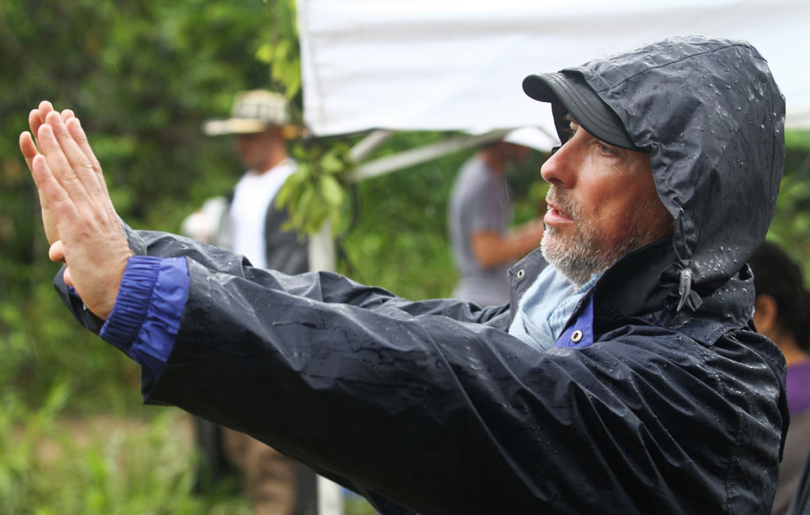 Miguel Courtois en el rodaje de 'Operación E'
