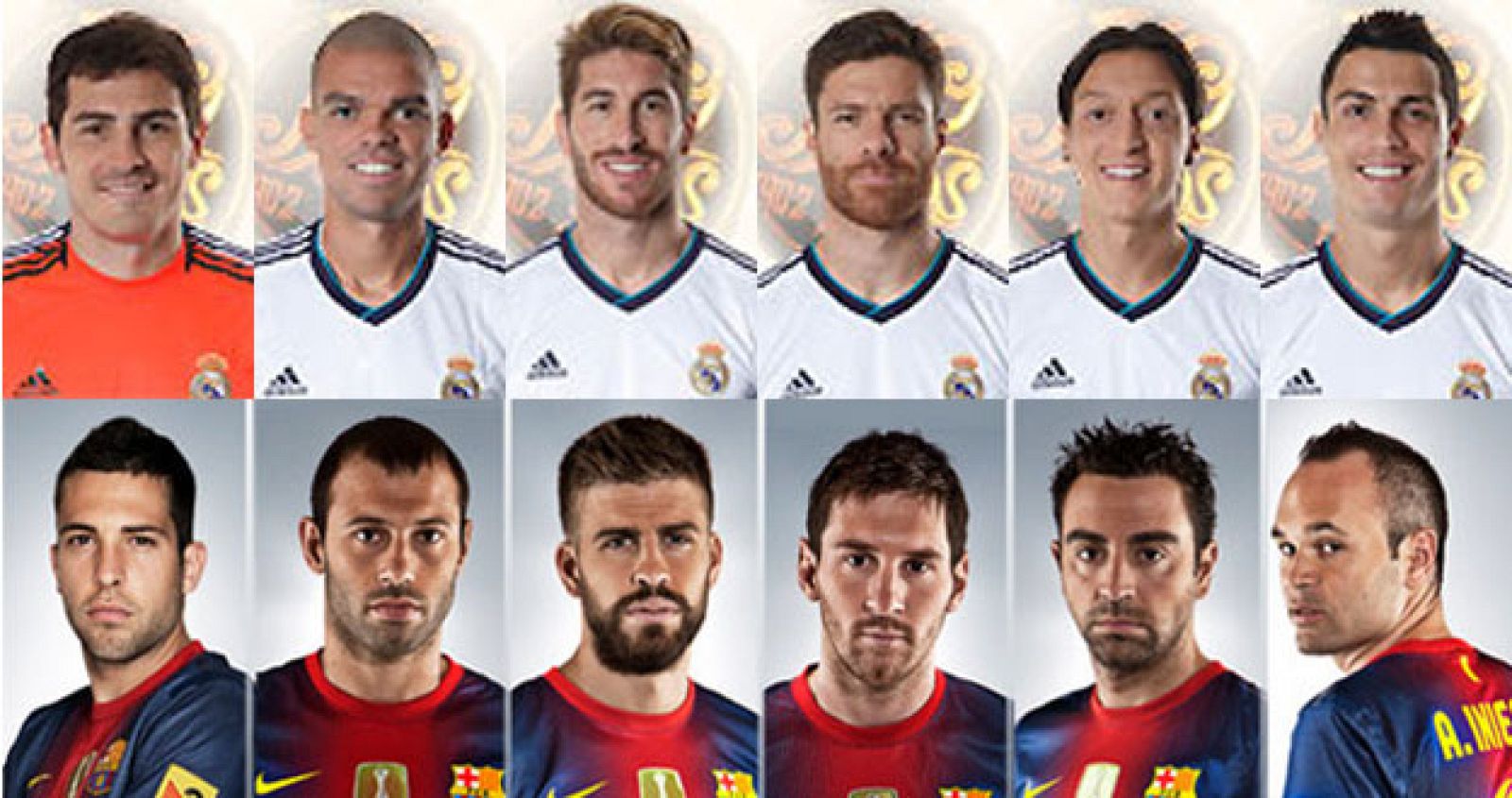 Seis jugadores del Real Madrid y seis del Barça optan a entrar en el 'Once ideal' de la UEFA.