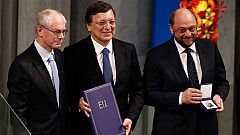Van Rompuy, al recoger el Nobel de la Paz: "Saldremos de esta juntos"
