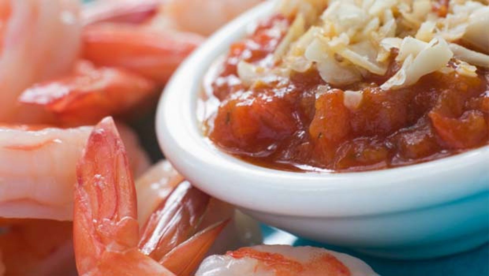 Salsa romesco con langostinos