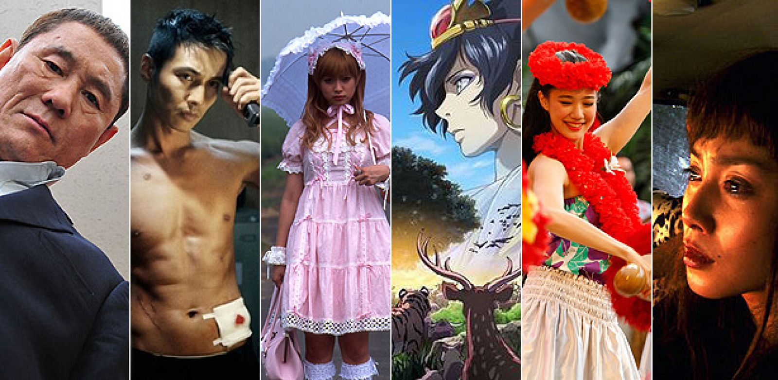 Imágenes de 'Outrage', 'El hombre sin pasado', 'Kamikaze girls', 'Buda, el gran viaje', 'Hula girls' y 'Conociendo a Matsuko'