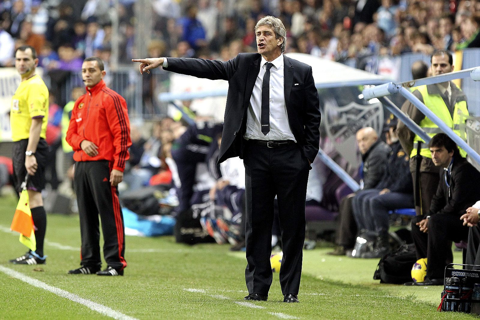 El entrenador chileno del Málaga, Manuel Pellegrini.