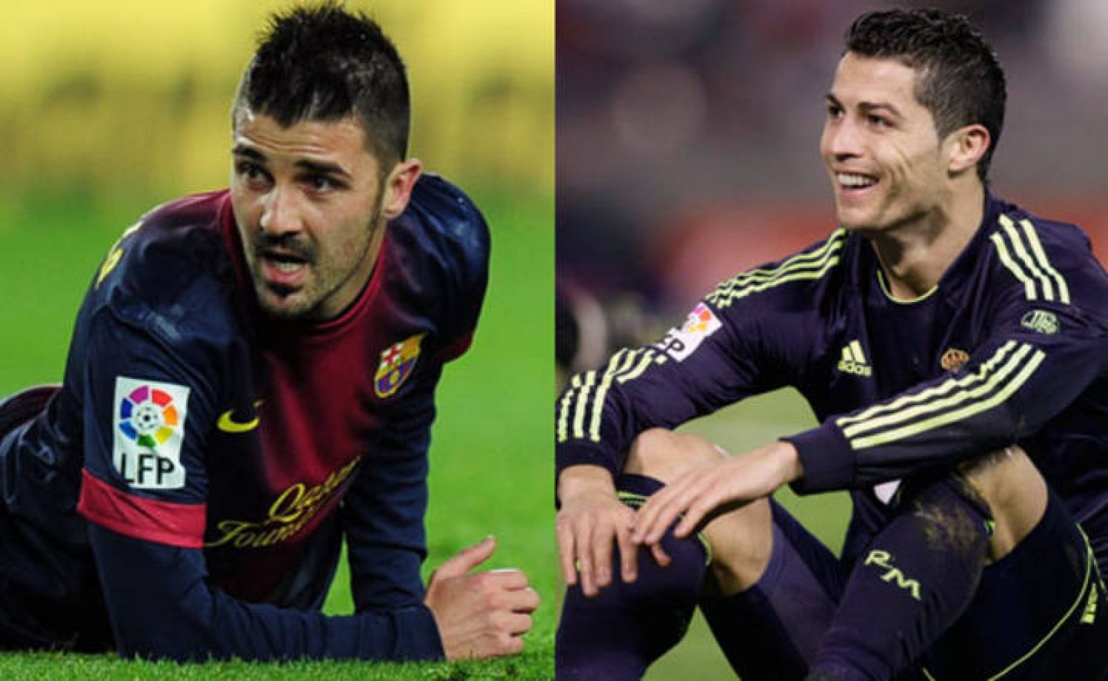 David Villa y Cristiano Ronaldo