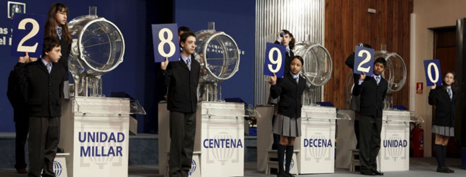 Imagen del sorteo de la Lotería del Niño