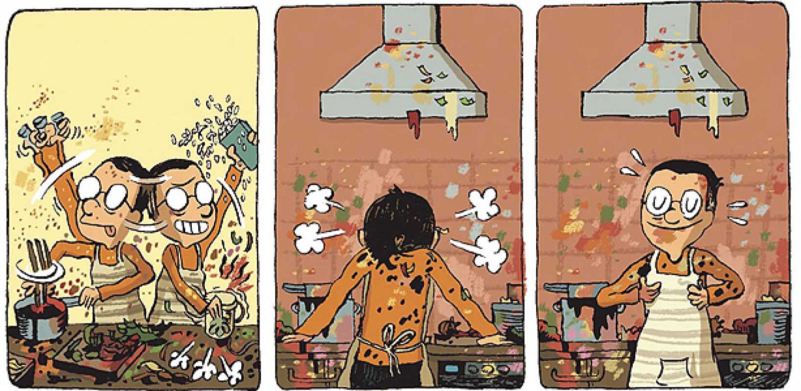 Viñetas de 'A comer y a beber', de Guillaume Long