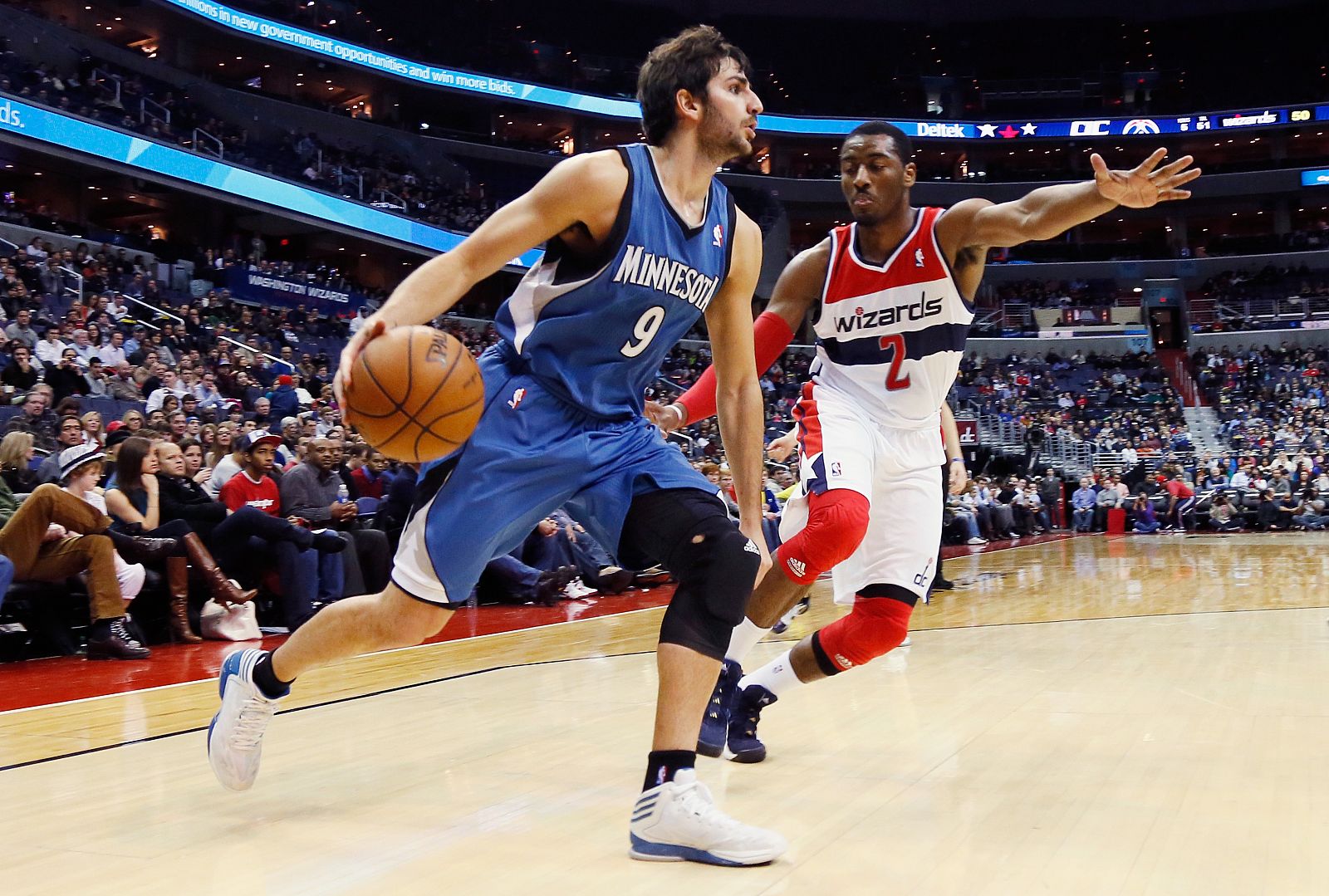 Imagen del base esoañol de Minnesota Timberwolves durante el partido frente a los Washington Wizards.