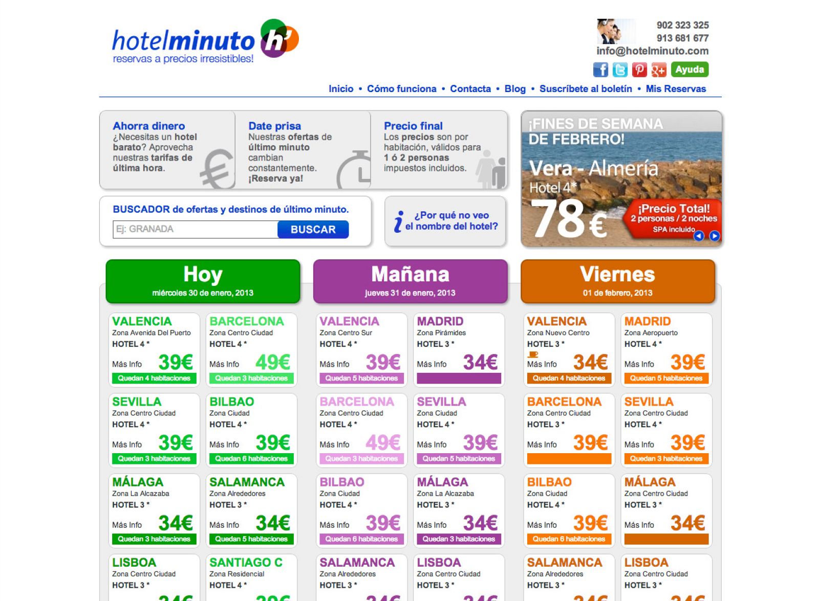 Hotelminuto, una apuesta por las reservas de última hora