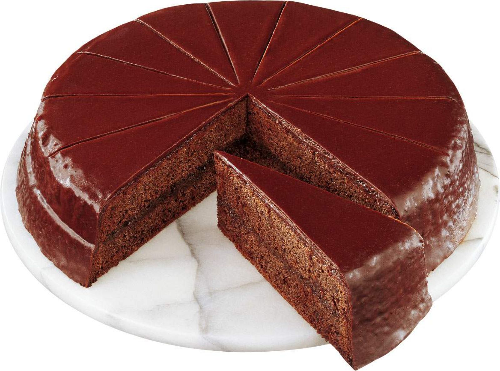 Tarta de chocolate con mermelada de albaricoque