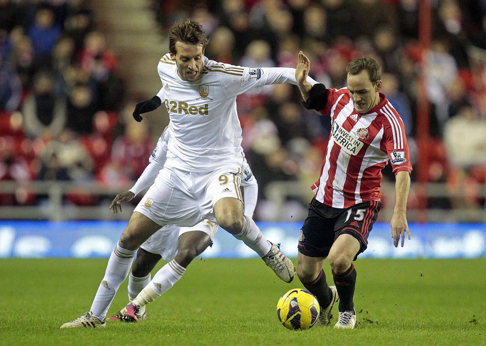 Michu, en un partido con el Swansea
