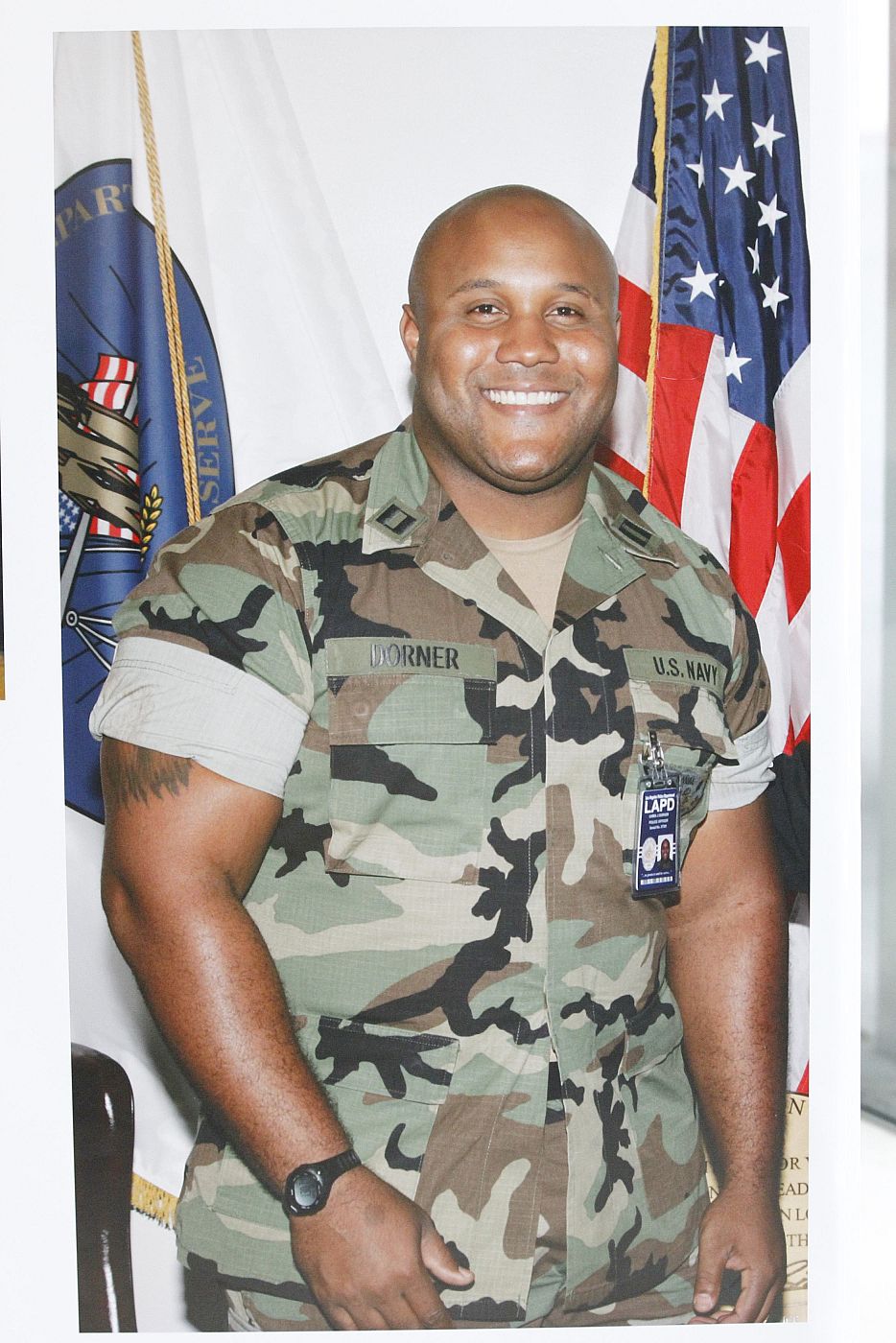 Shooting suspect Christopher Jordan Dorner is seen in this handout picture released to Reuters