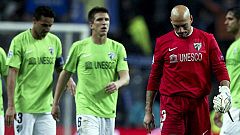 El Oporto abruma al Málaga pero deja abierta la eliminatoria (1-0)