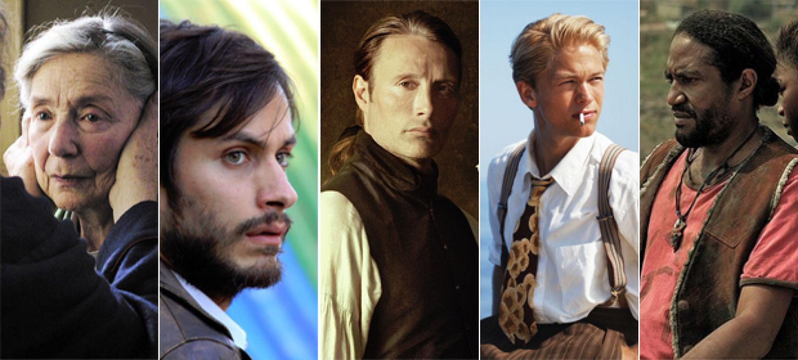 'Amor' (Austria), 'No' (Chile), 'Un asunto real' (Dinamarca), Kon-Tiki (Noruega) y 'Rebelle' (Canadá)