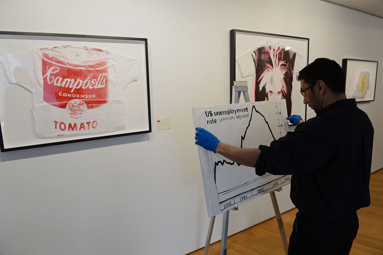 Robert Hernández coloca 'Curva de desempleo en Estados Unidos', fechado hacia 1984, entre los objetos que Christie's en Nueva York comenzó a subastar el 26 de febrero.