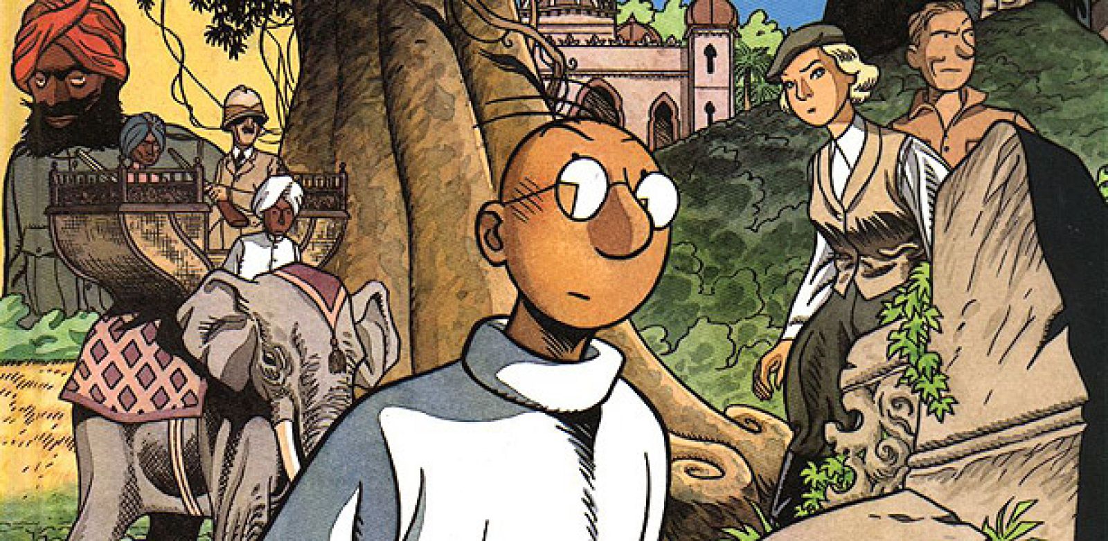 Fragmento de una ilustración de Theodore Poussin, de Frank Le Gall