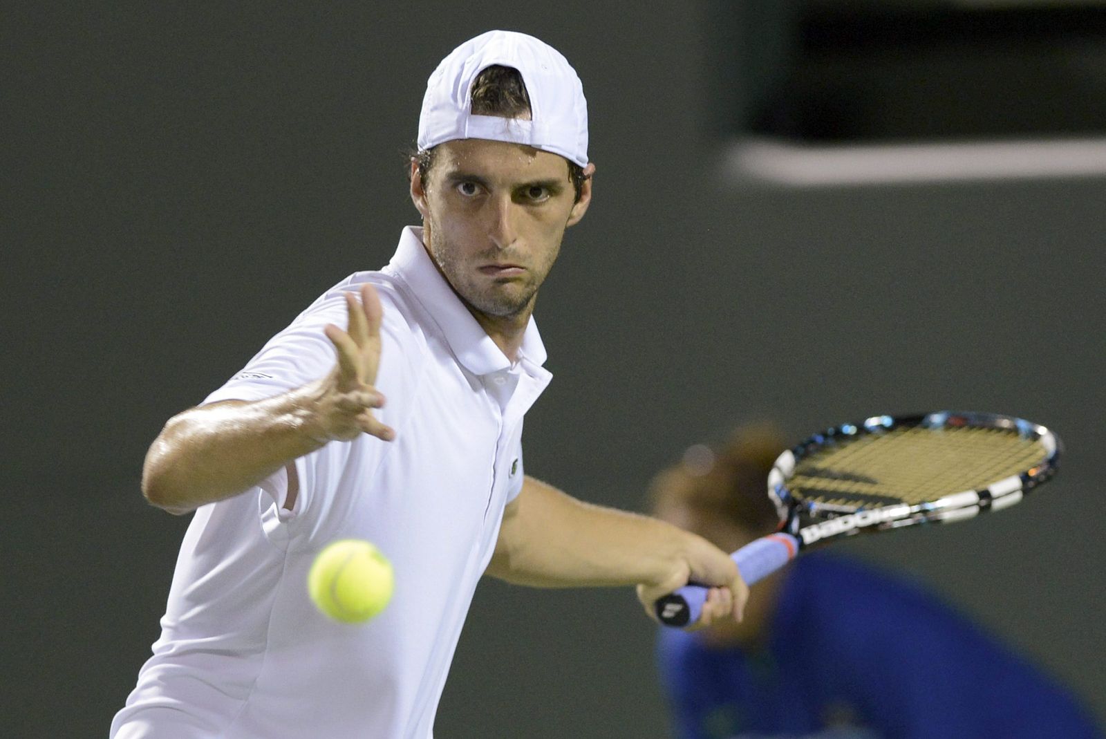 Albert Ramos en su partido contra James Blake en el master 1000 de Miami