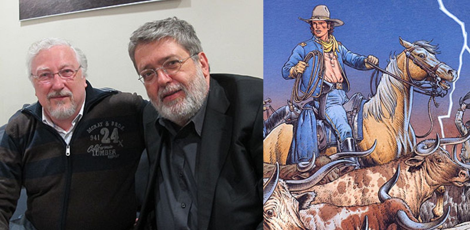 Michel Blanc-Dumont y François Corteggiani en el Salón del cómic de Barcelona
