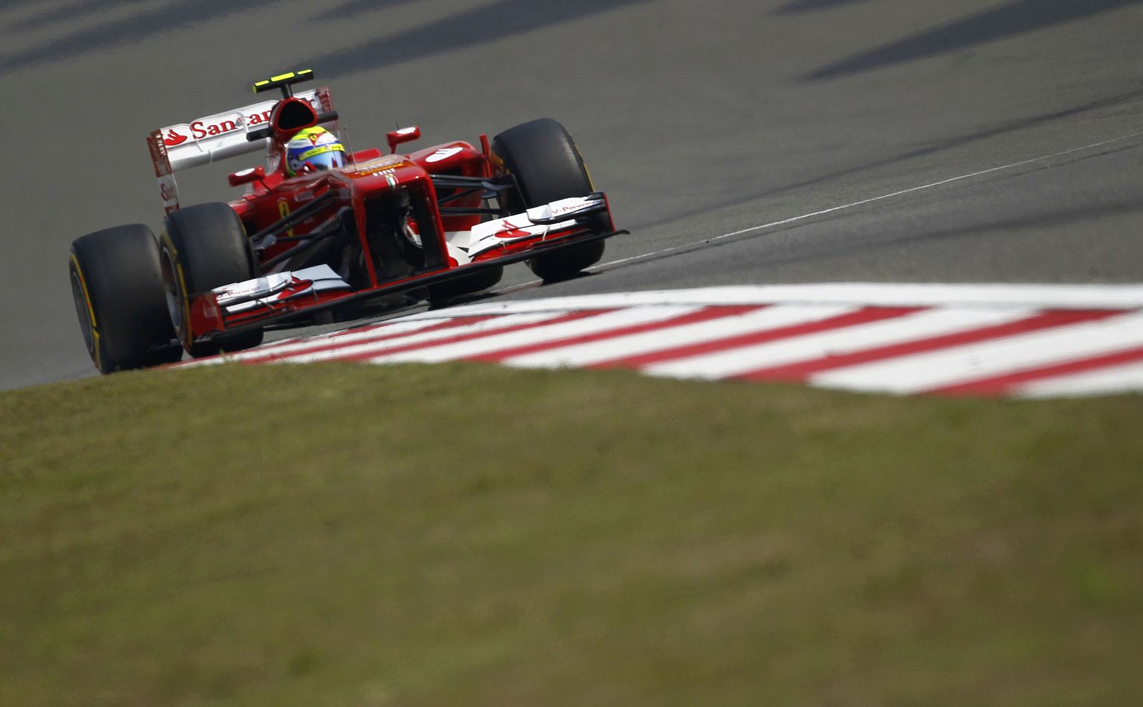 Ferrari Formula One driver Massa drives during the second practice session of the Chinese F1 Grand Prix at the Shanghai International circuit