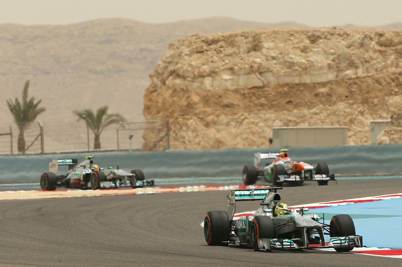 Nico Rosberg durante los entrenamientos en Baréin.