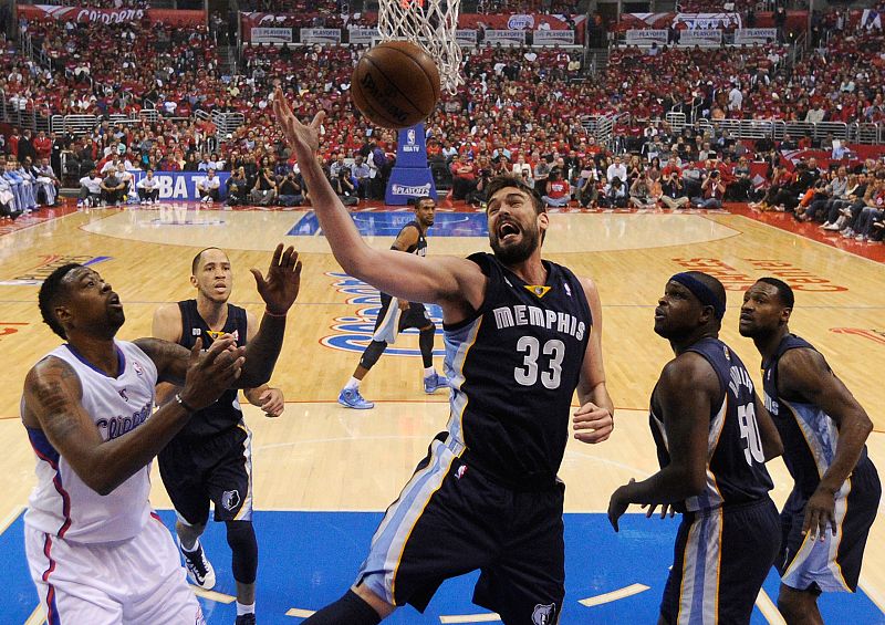 Marc Gasol sufre la exhibición de los Clippers en el inicio de los 'play- off'