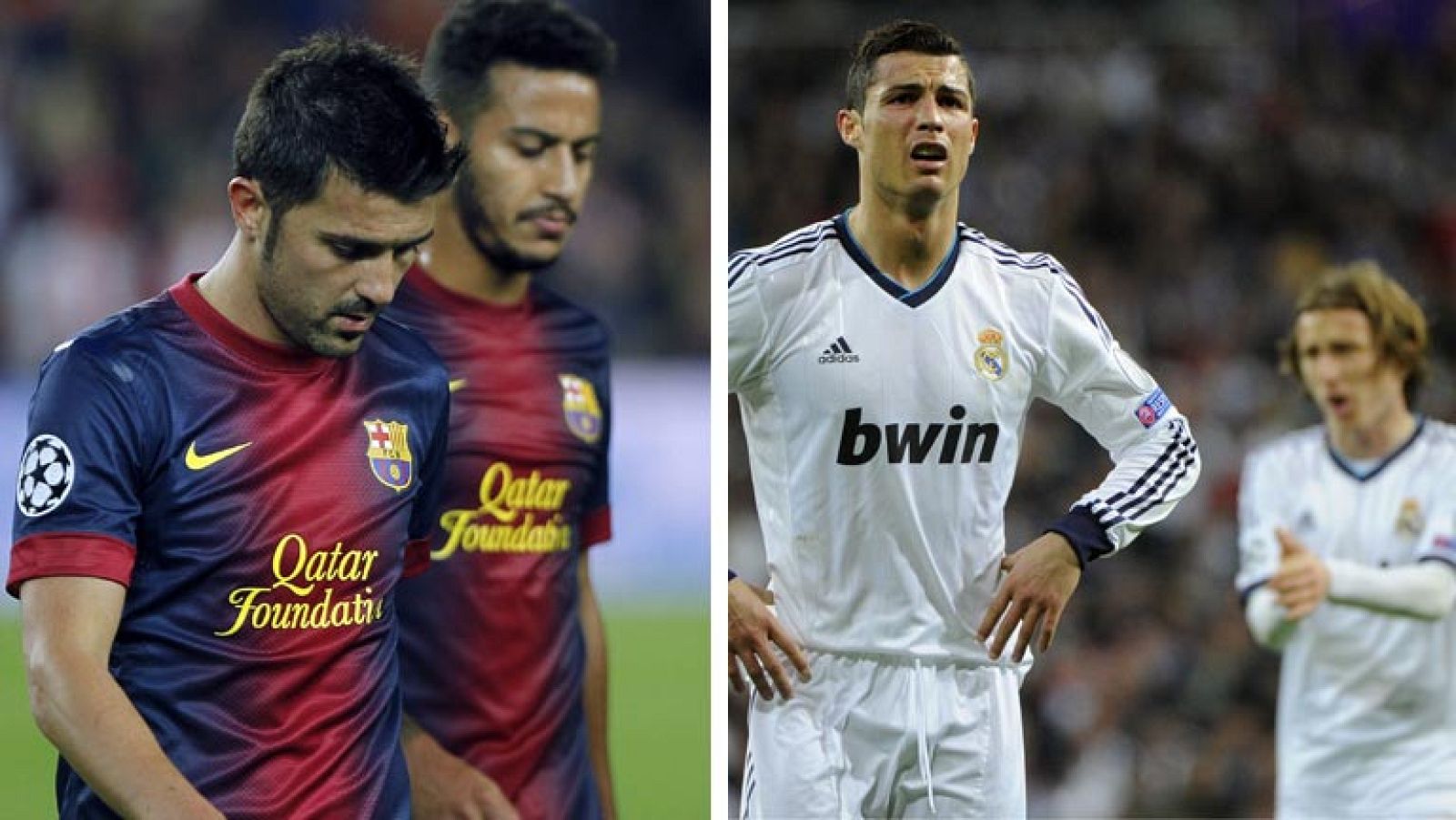 David Villa y Cristiano Ronaldo