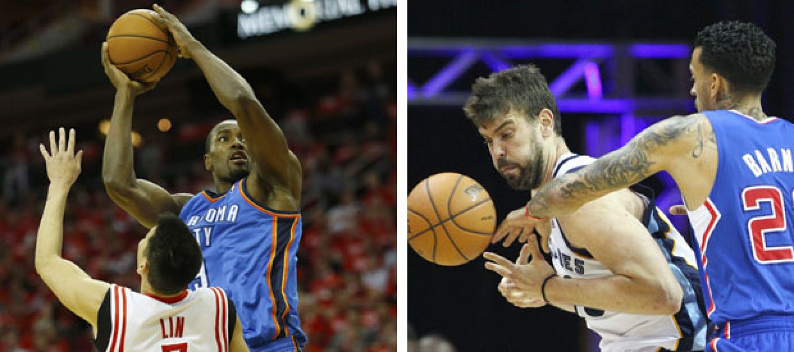 Los Grizzlies de Marc frente a los Thunder de Ibaka en semifinales de conferencia