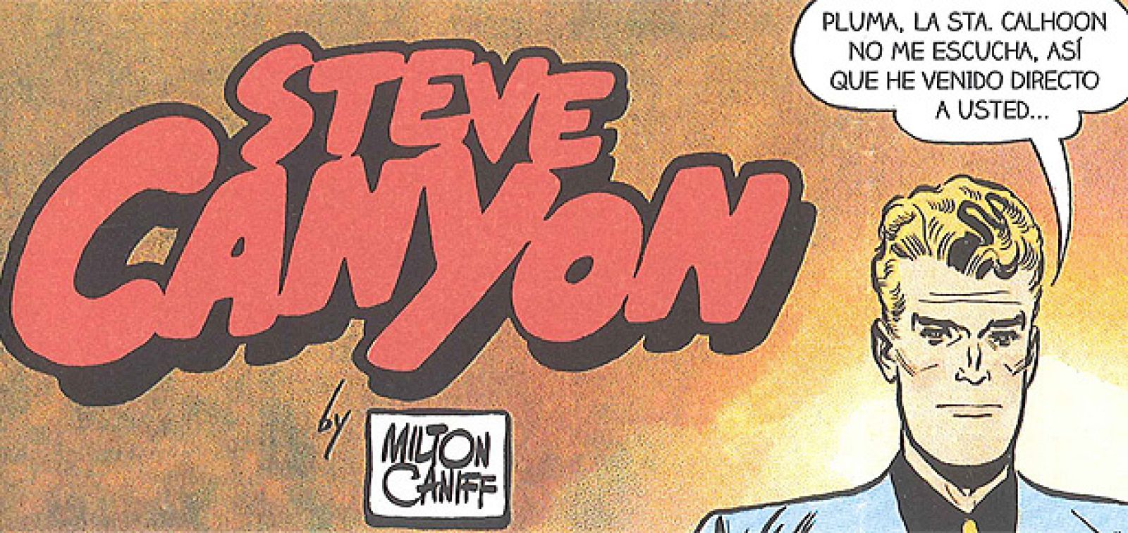 Viñeta de una plancha dominical de 'Steve Canyon', de Milton Caniff