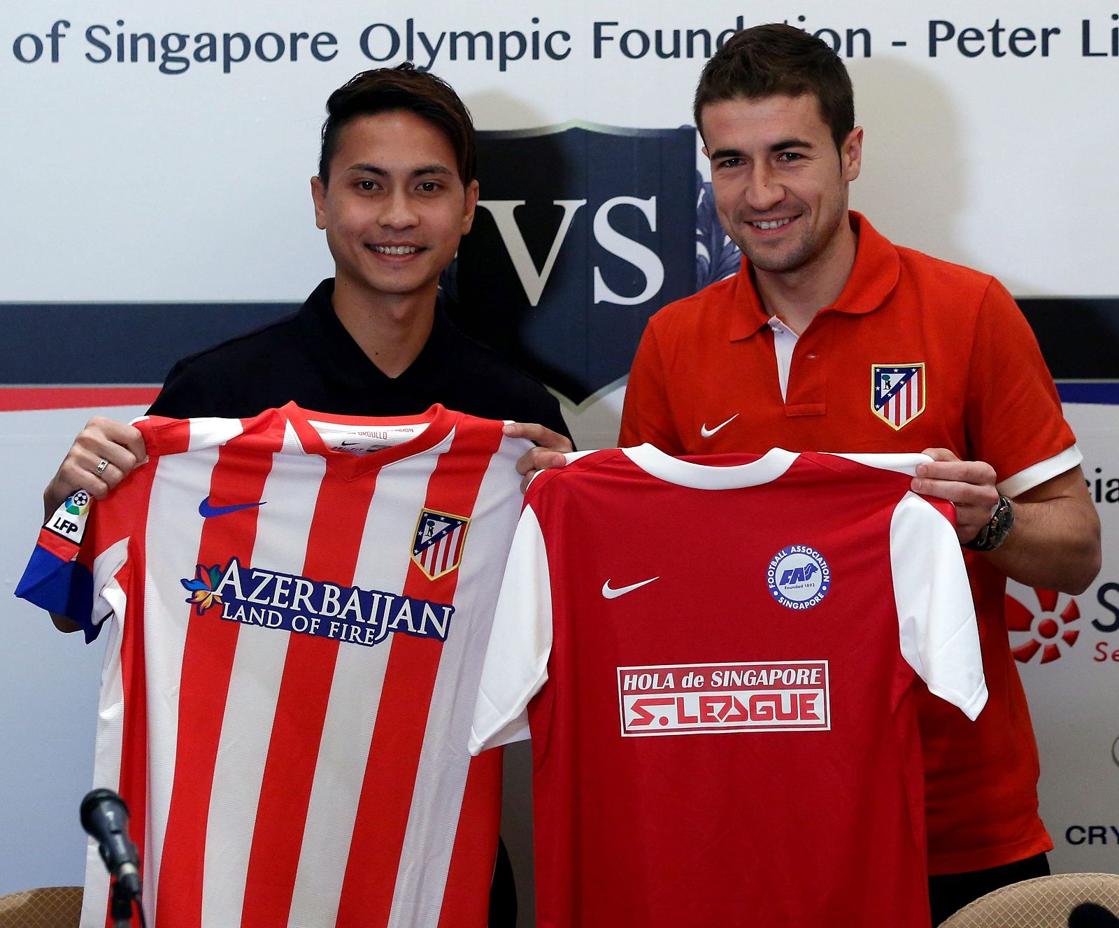 El Atlético de Madrid, de gira por Singapur, parte de los ingresos serán para Madiapro