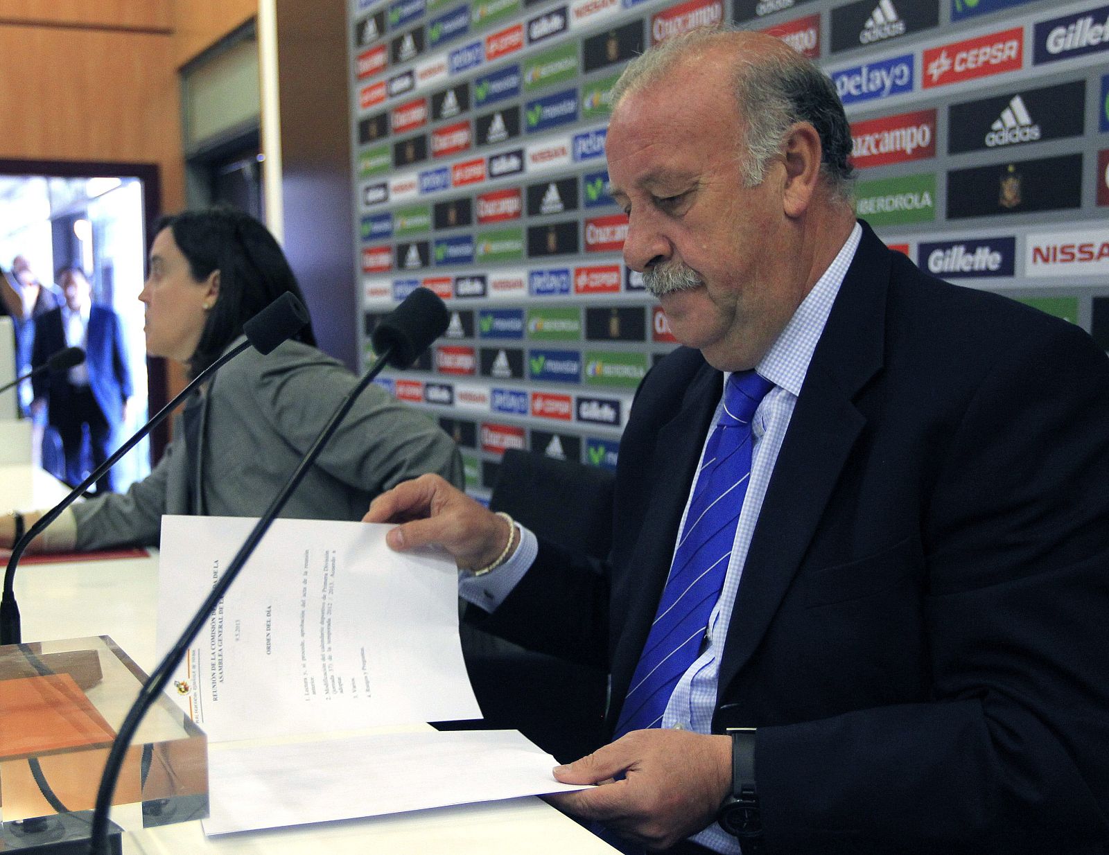 El seleccionador español, Vicente del Bosque, ofrece la lista de la Copa Confederaciones