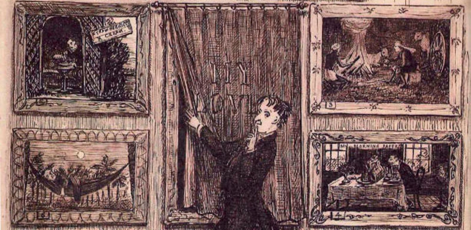 Fragmento de una ilustración original de 'Nueve preguntas' (1876)