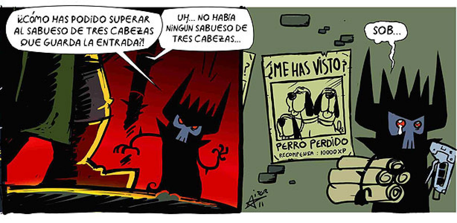 Viñetas de una tira de 'Dark Lord', de Aitor Eraña