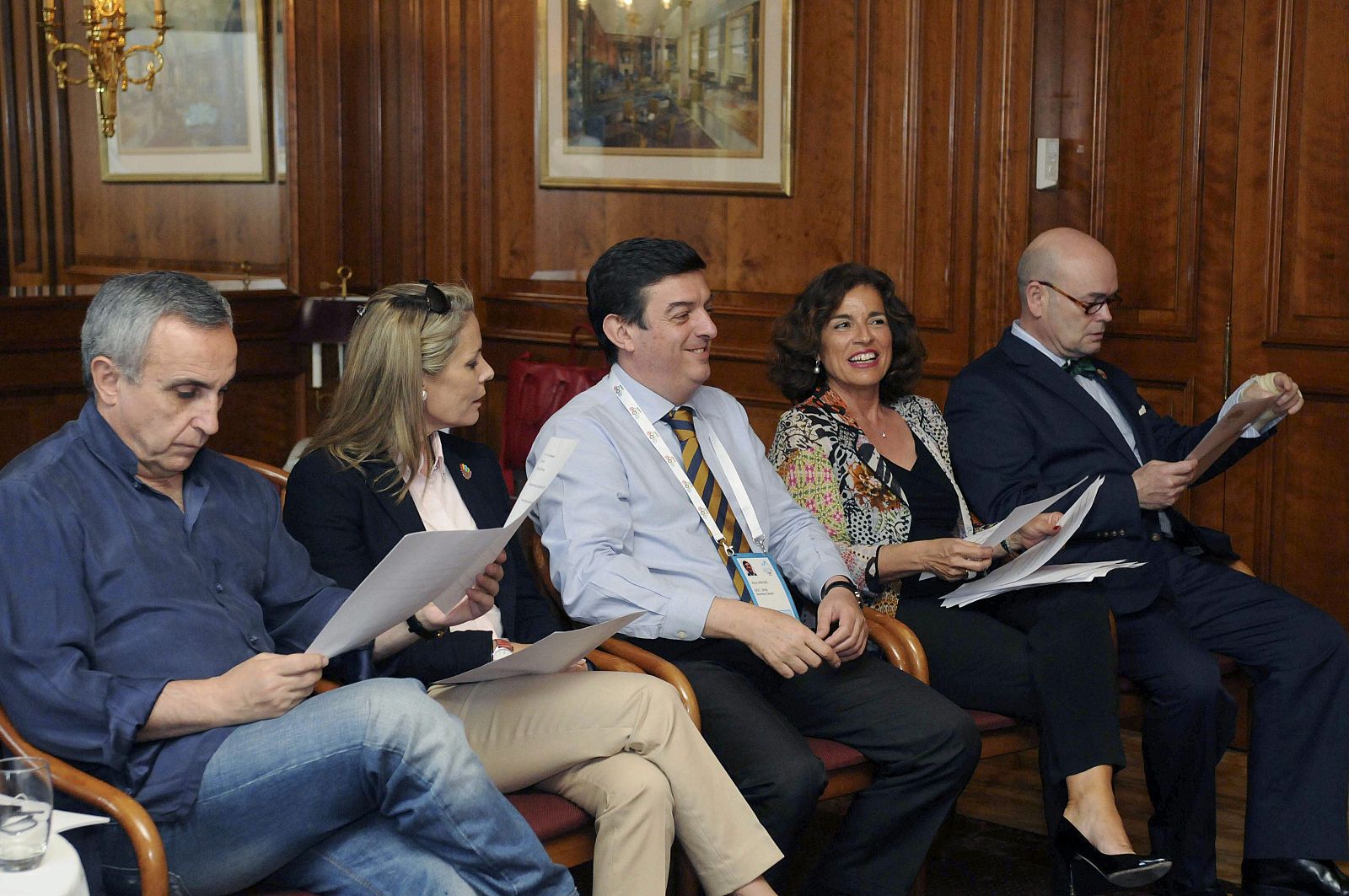 Fotografía facilitada por el Ayuntamiento de Madrid que muestra la delegación de Madrid 2020 en Lausana.