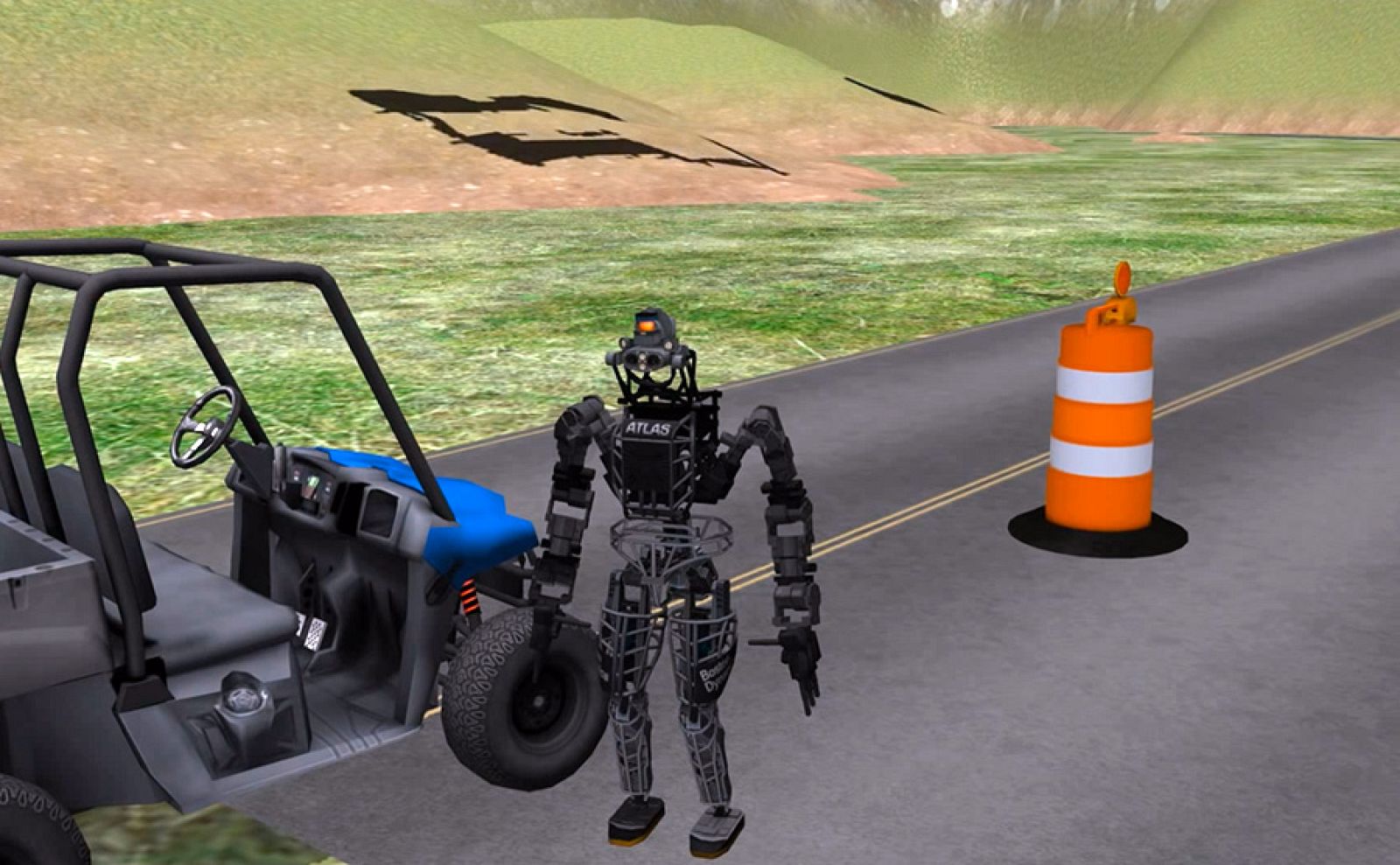 El androide ATLAS en la prueba del simulador.