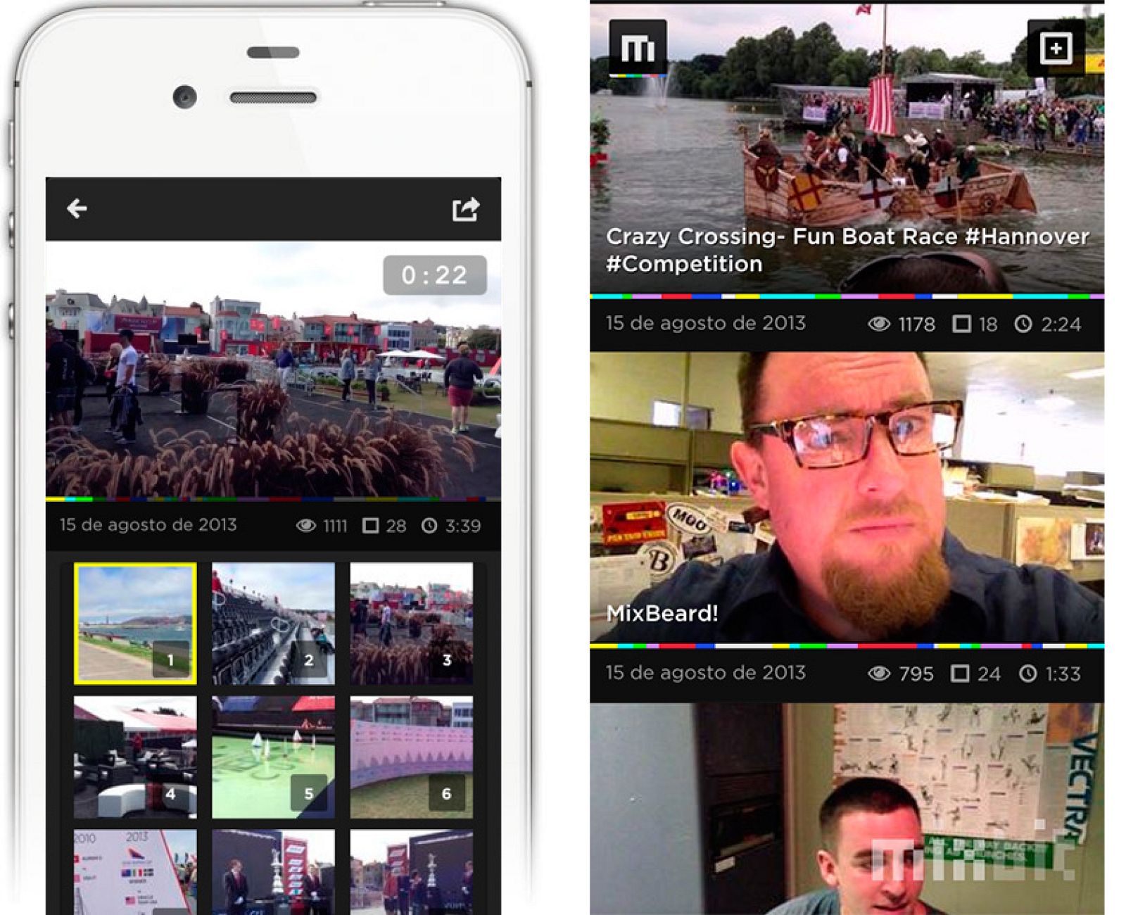 La aplicación MixBit para iPhone.