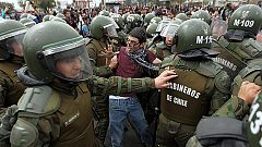 Más de 200 detenidos y 34 heridos en una manifestación estudiantil en Chile