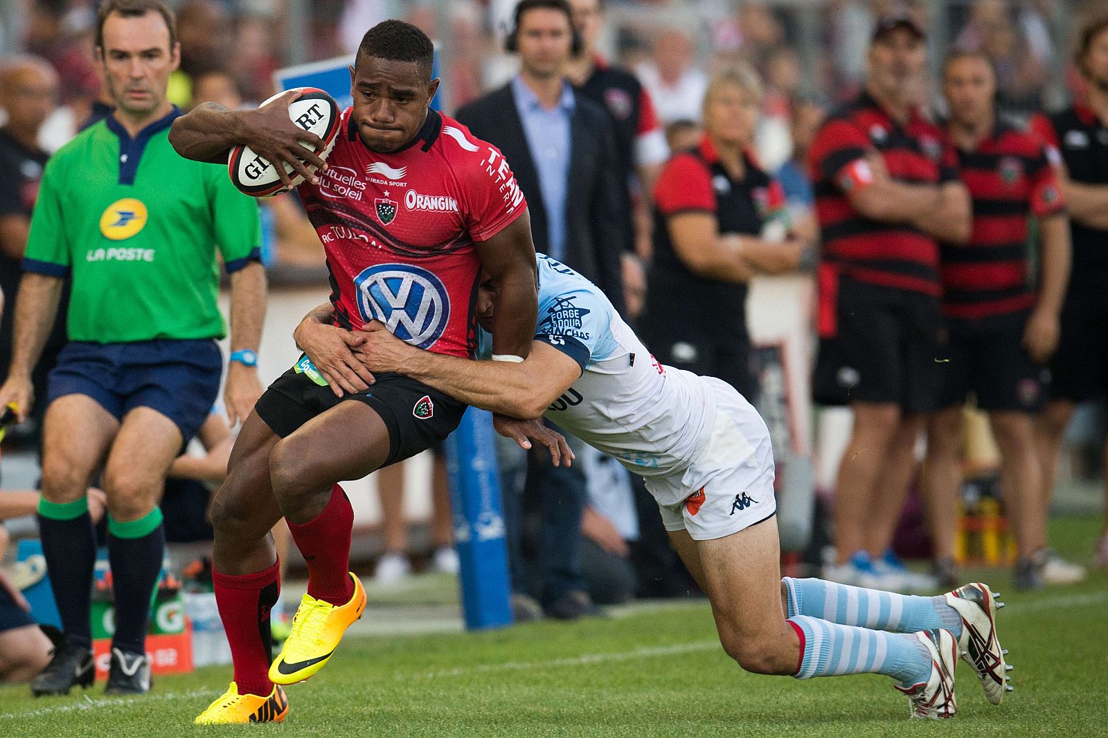 Imagen de un partido de rigby de la Liga francesa