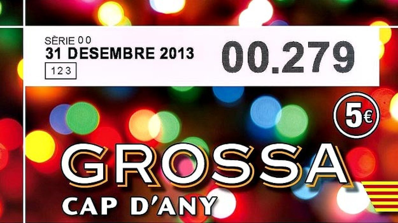 Imagen de los nuevos décimos de la lotería de Navidad catalana