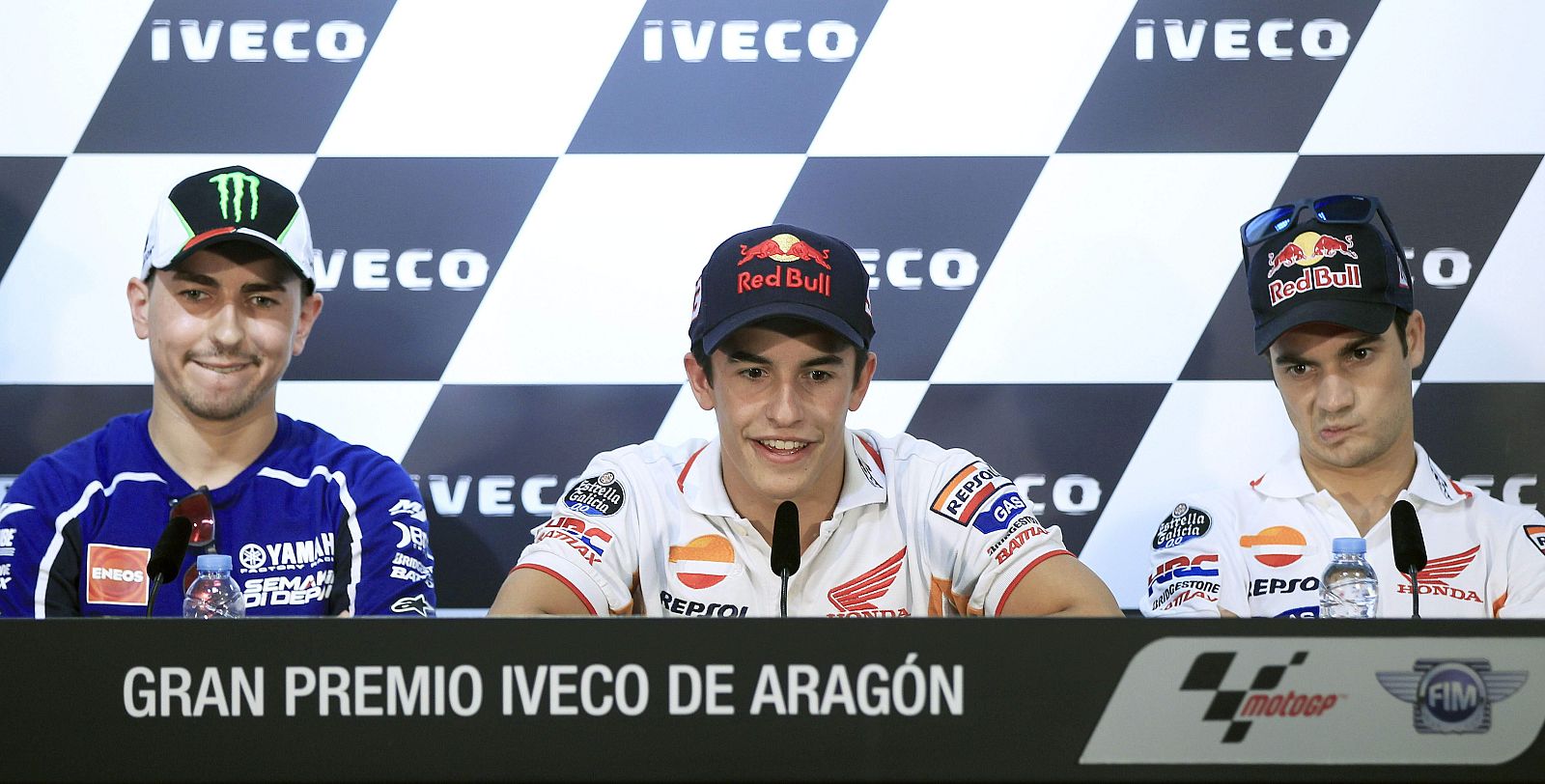 RUEDA DE PRENSA LORENZO, MÁRQUEZ Y PEDROSA
