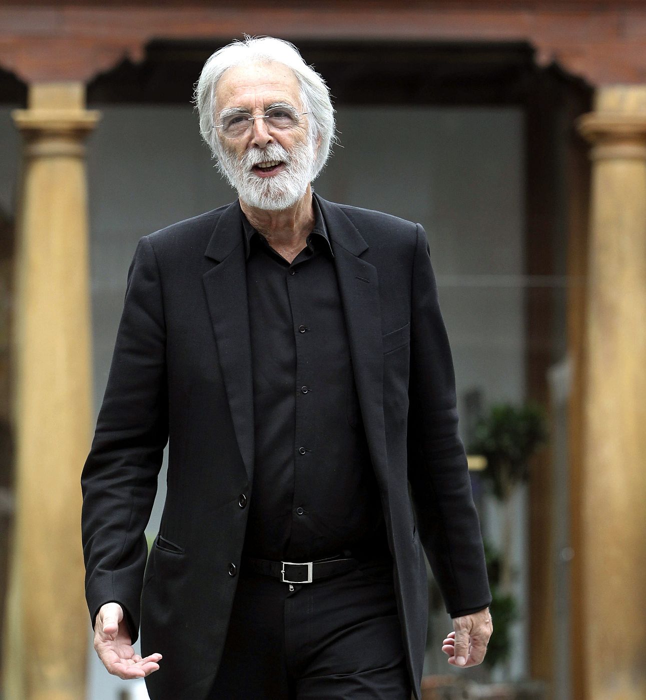 El director, guionista y dramaturgo austríaco Michael Haneke, Premio Príncipe de Asturias de las Artes 2013, antes de la rueda de prensa que ofreció hoy en Oviedo.